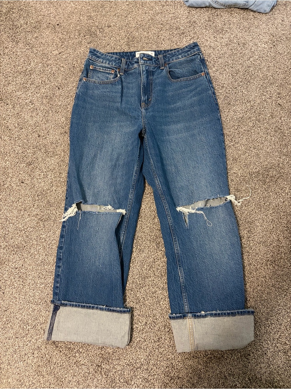 Abercrombie & Fitch High Rise Relaxed Jean -Curve Love